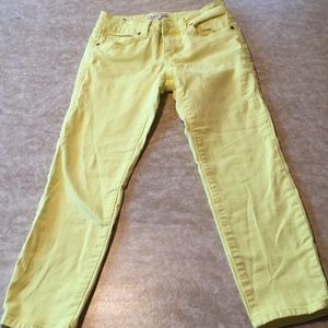 Size 2 Cabi yellow jean capris